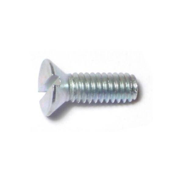Midwest Fastener #8-32 x 1/2 in Slotted Flat Machine Screw, Zinc Plated Steel, 60 PK 61742 - main